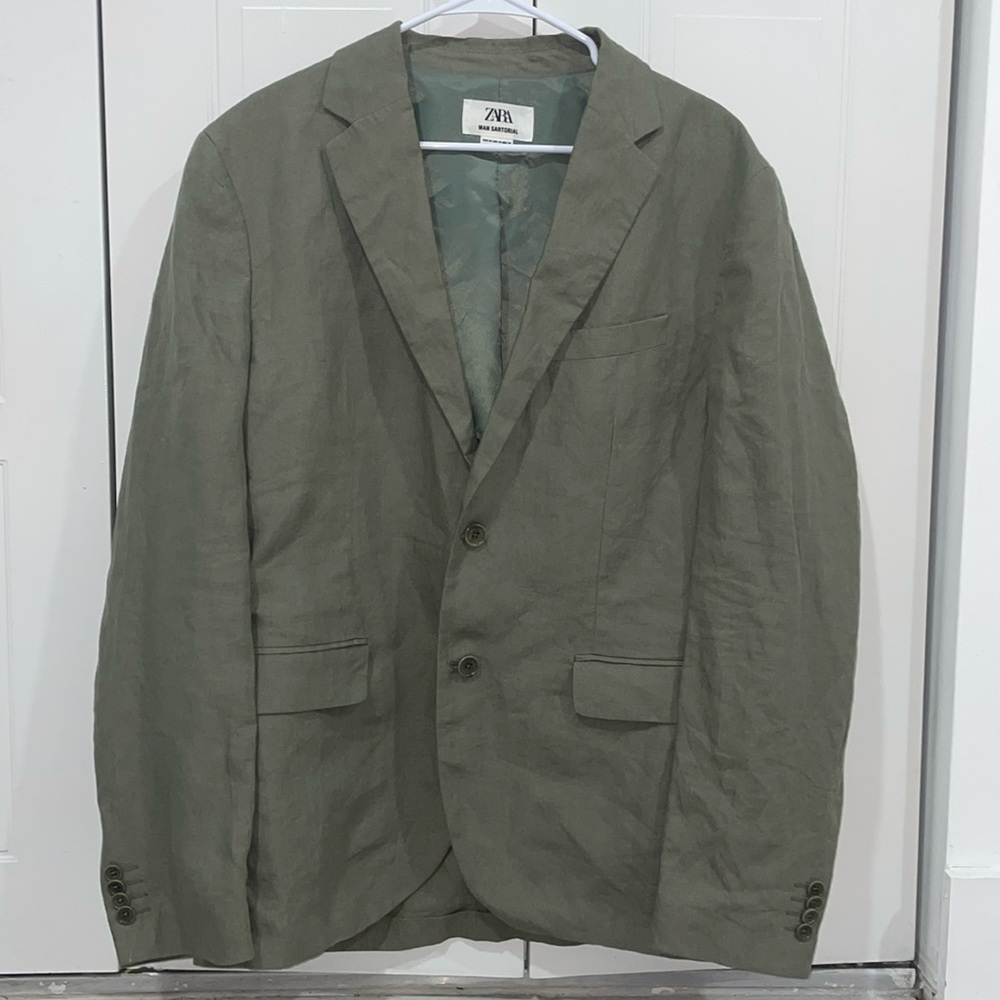 Zara Cotton blend blazer - Light khaki